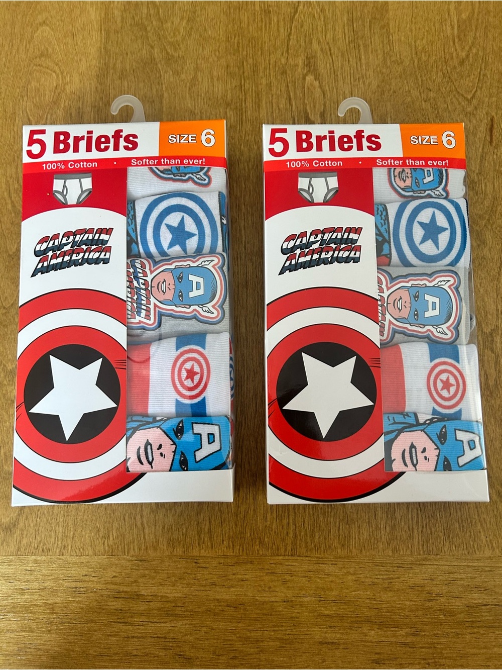 Marvel Boys' Briefs - Red, Blue, White
Size 6. (2 pk Bundle ..10 pr total )
